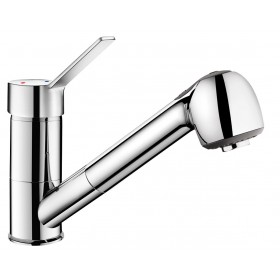 Mit. évier méca. bec orient/dche extrac. H.100 man. pleine