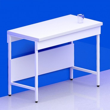 Paillasse sèche simple piètement A plateau grés + rive