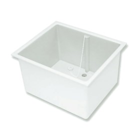 Bac en polypropylène blanc 670 x 570 mm