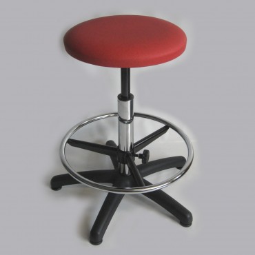 Tabouret série 13 piètement polyamide - revêtement vinyle - réglable en hauteur - sur patin ALSIT