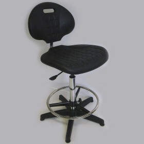 Siège Série 27 avec dossier et piètement polyamide sur patin