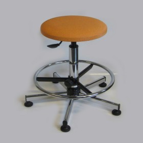 Tabouret Série 13 piètement acier chromé sur patin ALSIT