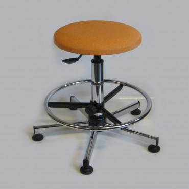 Tabouret Série 13 piètement acier chromé sur patin ALSIT