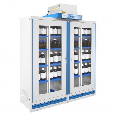 Armoire de sécurité haute à ventilation filtrante série 12X - 4 compartiments -  240L