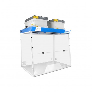 Hotte à filtration H12 ouverture trapèze avec 2 colonnes de filtration et 2 filtres à charbon TRYONIX