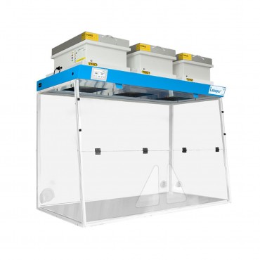 Hotte à filtration H15 2 passages de main avec 3 colonnes de filtration et 2 filtres à charbon TRYONIX