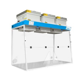 Hotte à filtration H15 2 passages de main avec 3 colonnes de filtration et 1 filtre HEPA et 2 filtres à charbon TRYONIX