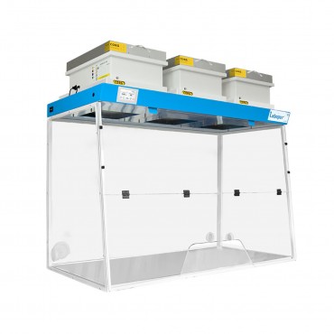 Hotte à filtration H15 ouverture trapèze avec 3 colonnes de filtration et 2 filtres à charbon TRYONIX