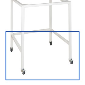 Set de 4 roulettes pivotantes dont 2 à blocage