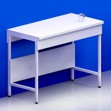 Paillasse sèche simple piètement A plateau postformé 38 mm