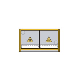 Armoire de sécurité au feu 30 minutes sous-paillasse 2 portes 2 compartiments TRIONYX