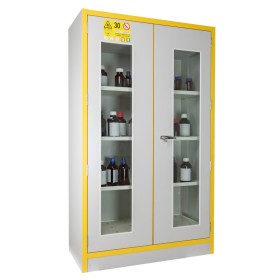 Armoire de sécurité au feu 30 minutes haute 2 portes vitrées 250L TRIONYX