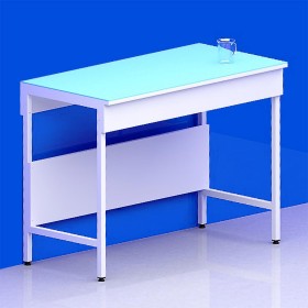 Paillasse sèche simple piètement A verre sans rive