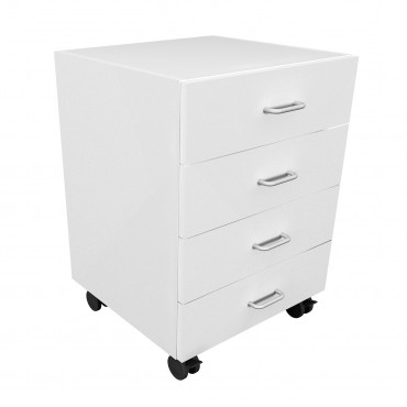 Meuble bas 4 tiroirs sur roulettes largeur 530 mm