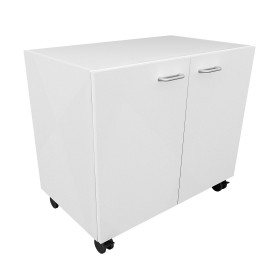 Meuble bas 2 portes battantes sur roulettes largeur 830 mm