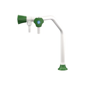 Chandelier blanc 2 robinets 210 mm embouts fixe démontable PRESTO