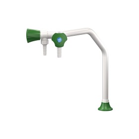 Chandelier blanc 2 robinets 260 mm embouts fixe démontable PRESTO