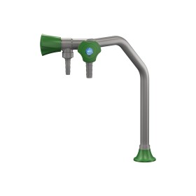 Chandelier gris 2 robinets 210 mm embouts fixe démontable PRESTO