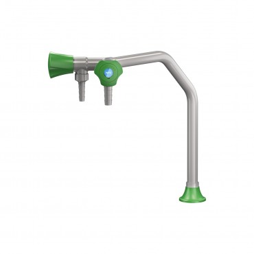 Chandelier gris 2 robinets 260 mm embouts fixe démontable PRESTO