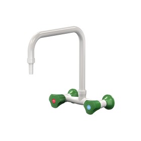 Mélangeur blanc mural 250 mm entraxe 150 mm bec orientable PRESTO