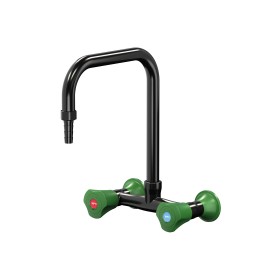 Mélangeur noir mural 200 mm entraxe 150 mm bec orientable PRESTO