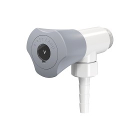 Prise à 1 robinet sur dosseret embout démontable blanc PRESTO