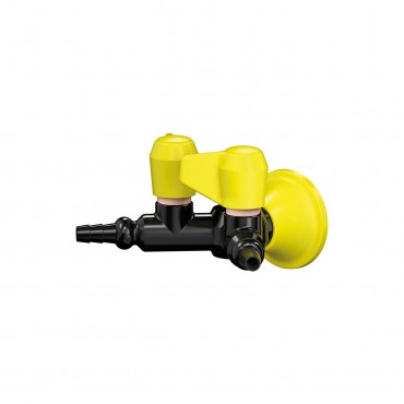 Nourrice 2 robinets de sécurité sur dosseret noir PRESTO