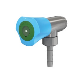 Prise à 1 robinet sur dosseret embout démontable gris PRESTO