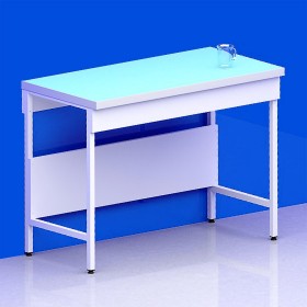 Paillasse sèche simple piètement A verre + rive