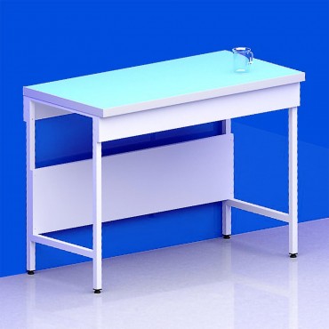 Paillasse sèche simple piètement A verre + rive