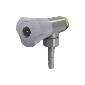 Prise à 1 robinet sur dosseret embout démontable gris PRESTO