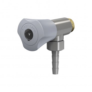 Prise à 1 robinet sur dosseret embout démontable gris PRESTO