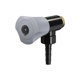 Prise à 1 robinet sur dosseret embout démontable noir PRESTO