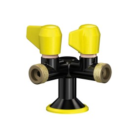 Prise sur table 2 robinets de sécurité sortie sans embout noir PRESTO