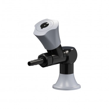 Prise sur table noir 1 robinet embout démontable PRESTO